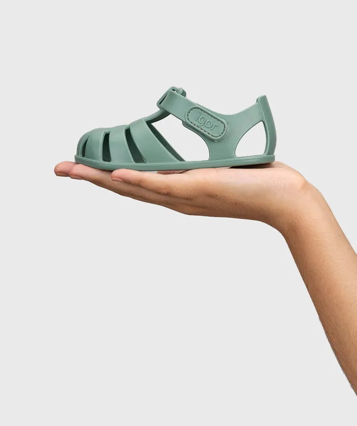 Igor Boy's and Girl's Nemo Solid Sandals, Nuevo Verde Daily Flow