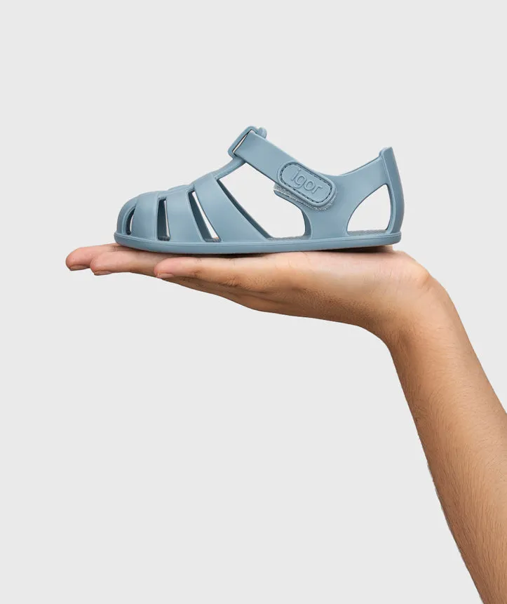 Igor Boy's and Girl's Nemo Solid Sandals, Oceano Barefoot Vibe