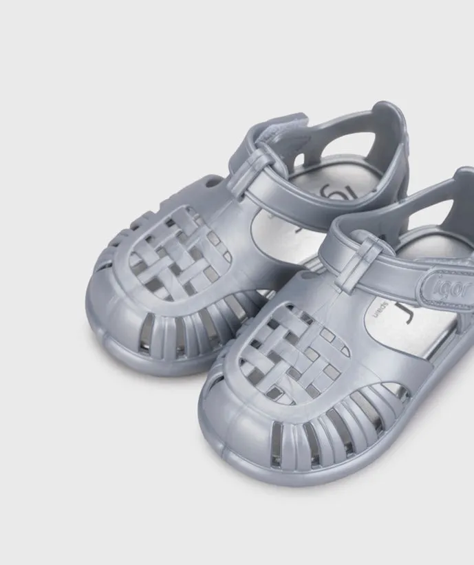 Igor Boy's And Girl's Tobby Metal Sandals - Plata Clean Vibe
