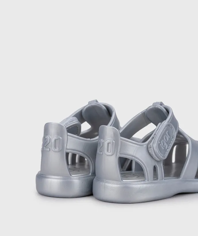 Igor Boy's And Girl's Tobby Metal Sandals - Plata Urban Fit