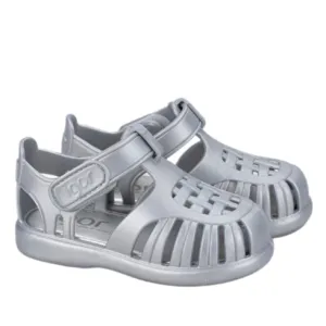 Igor Boy's And Girl's Tobby Metal Sandals - Plata Ocean Touch