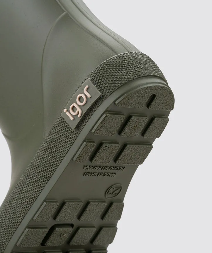 Igor Boy's and Girl's Yogi Borreguito Rain Boots - Kaki feel safe