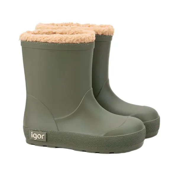 Igor Boy's and Girl's Yogi Borreguito Rain Boots - Kaki smart vibe