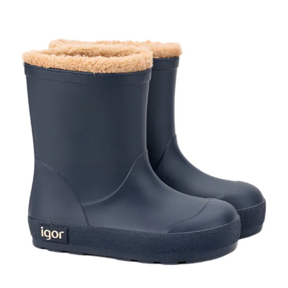 Igor Boy's and Girl's Yogi Borreguito Rain Boots - Marino weekend escape