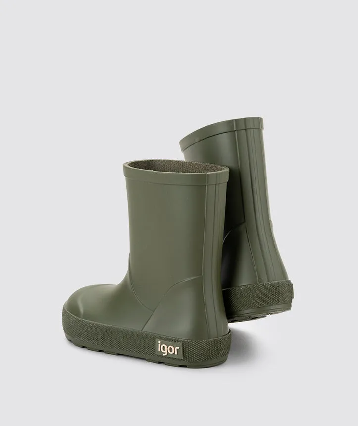 Igor Boy's and Girl's Yogi Rain Boots, Kaki wander light