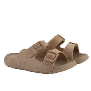 Igor Girl's and Boy's Kai Sandal - Taupe Soft Footing