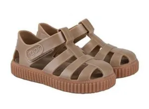 Igor Girl's and Boy's Nico Caramelo Jelly Sandals,  Taupe Soft Balance
