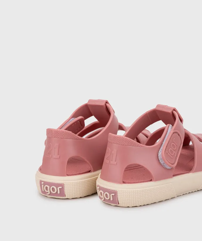 Igor Girl's Bay Sandals - Nuevo Rosa soft motion