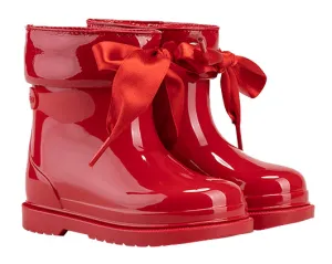 Igor Girl's Bimbi Lazo Rain Boots, Rojo Red trail comfort