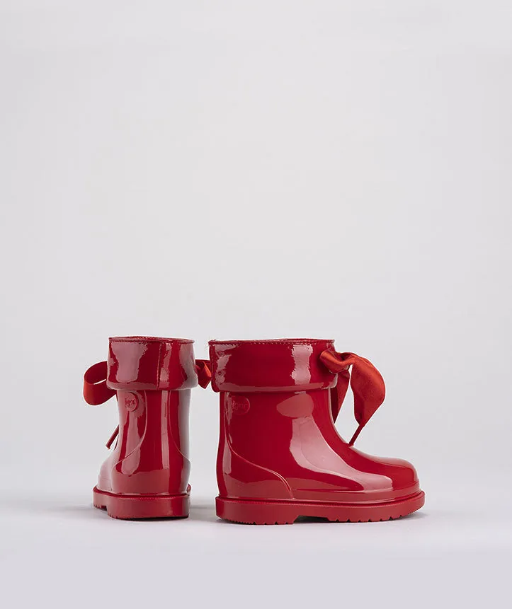 Igor Girl's Bimbi Lazo Rain Boots, Rojo Red move more