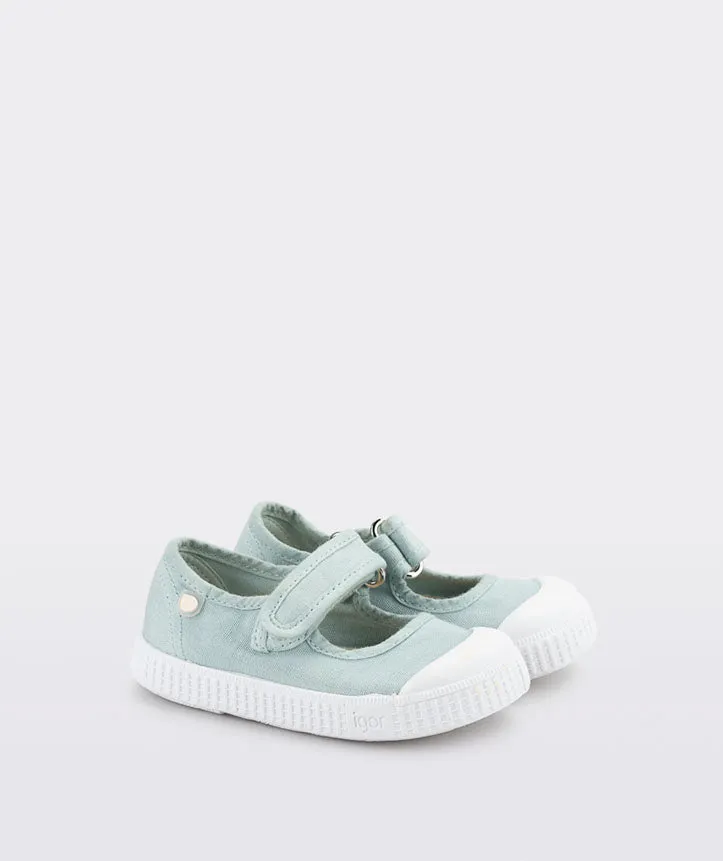 Igor Girl's Irene Mary Jane Shoes - Menta smooth step
