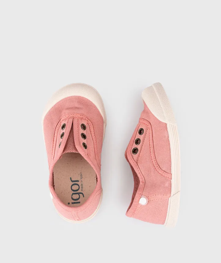 Igor Girl's Lona Laceless Shoes - Nuevo Rosa daily trend