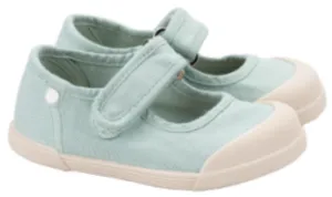 Igor Girl's Lona Mercedes Barefoot Sneaker, Menta comfy ride