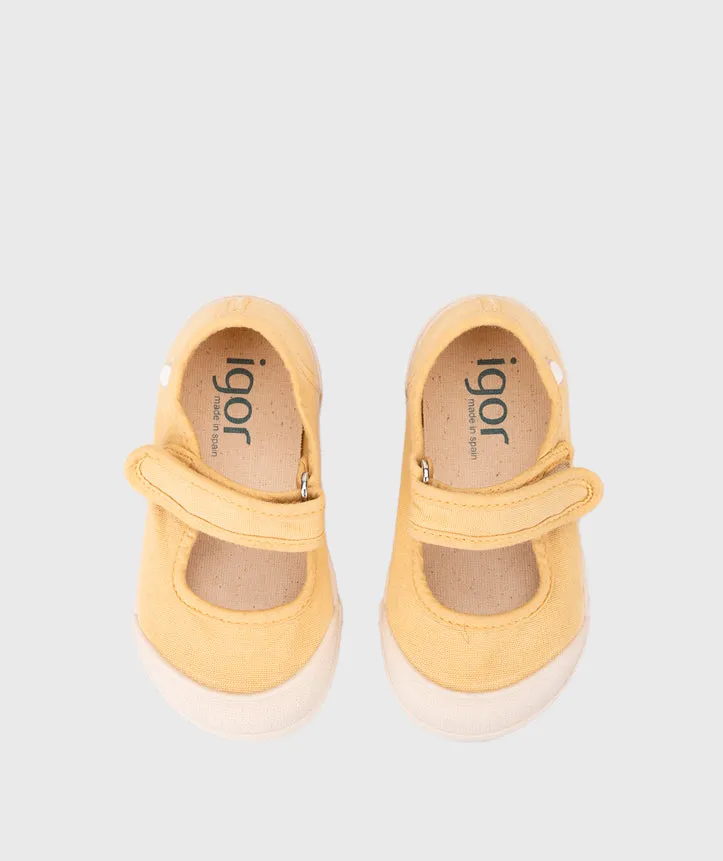 Igor Girl's Lona Mercedes Shoes - Dijon shape fine