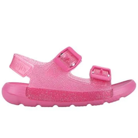Igor Girl's Maui MC Glitter Sandals, Fucsia Glitter Pool Party