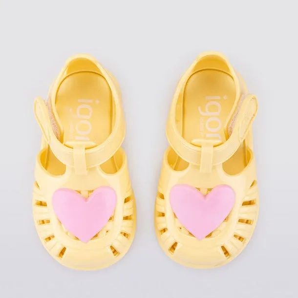 Igor Girl's S10310 Tobby Gloss Love Sandals - Vainilla Slow Feet