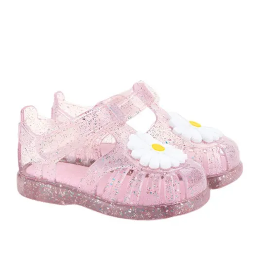 Igor Girl's Tobby Gloss Flor Glitter Sandals - Rosa Multi Glitter Chill Travel