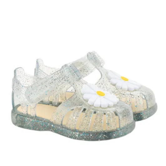 Igor Girl's Tobby Gloss Flor Glitter Sandals - Transparente Multi Glitter Street Ready