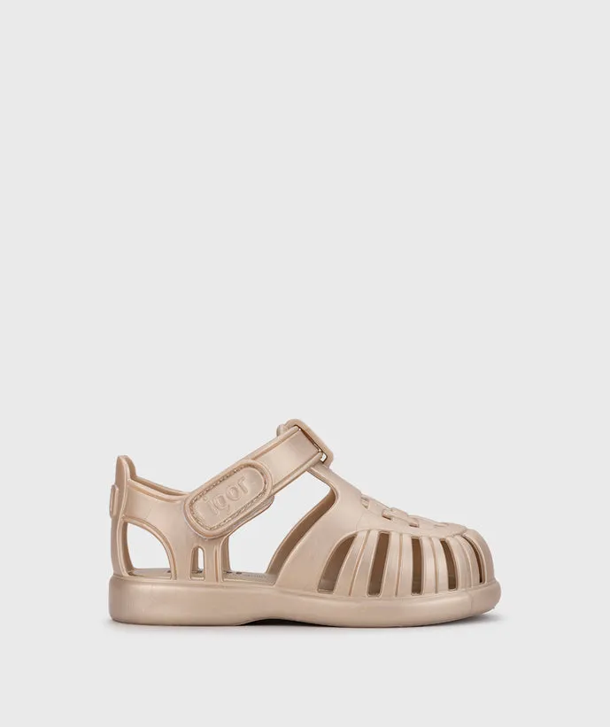 Igor Girl's Tobby Metal Sandals - Platino Soft Edge