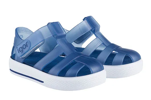 Igor S10171 Girl's and Boy's Star Sandal - Marino Open Ease