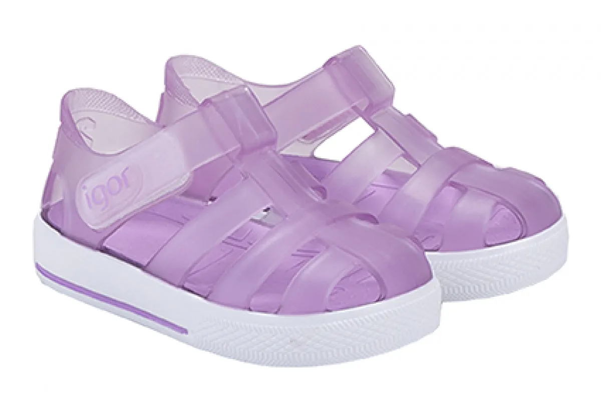 Igor S10171 Girl's Star Sandal - Lila Urban Zen