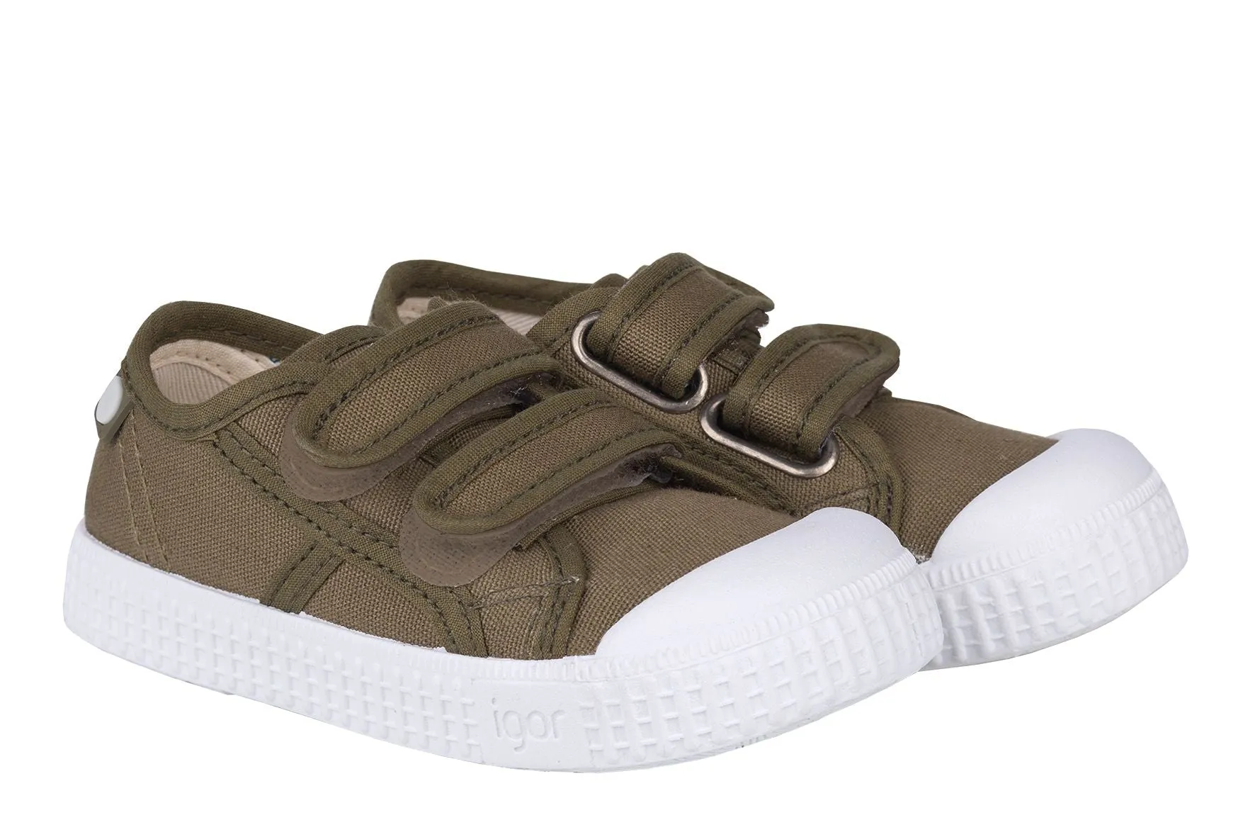 Igor S10199 Boy's & Girl's Berri V Shoes - Kaki comfy vibe
