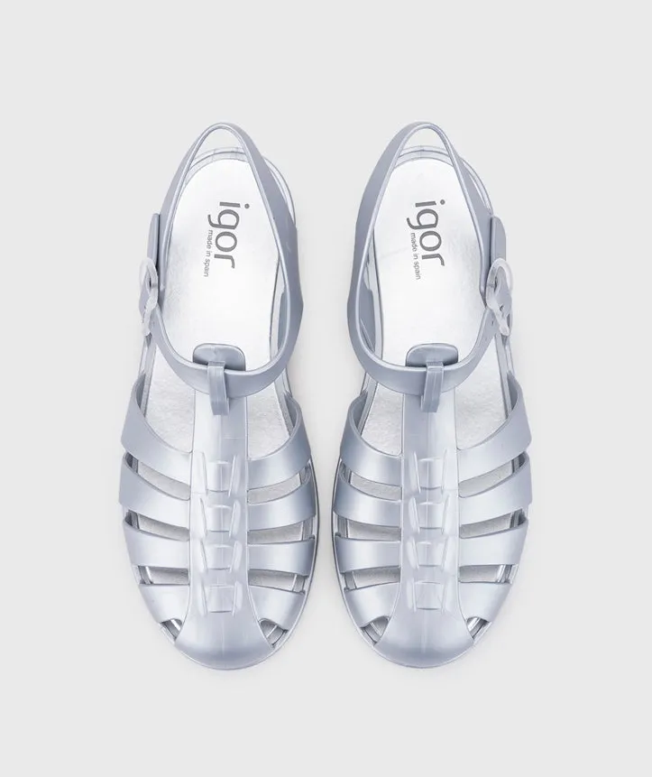 Igor Women's Biarritz Metal Sandals - Plata Carefree Feet