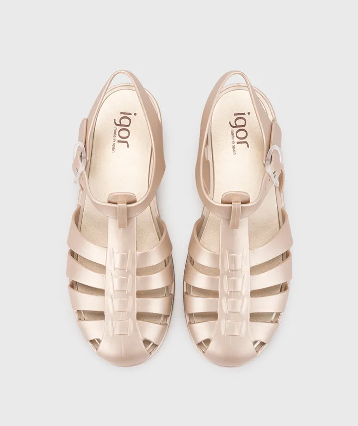 Igor Women's Biarritz Metal Sandals - Platino no tie