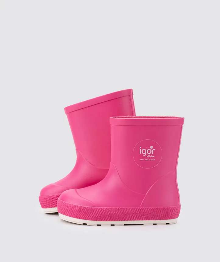 Igor Yogi Nautico Barefoot Rain Boots, Fucsia low profile