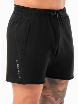 Iron 5" Track Shorts - Black breathable knit