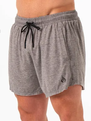 Iron Arnie Shorts - Grey Marl fitness movement