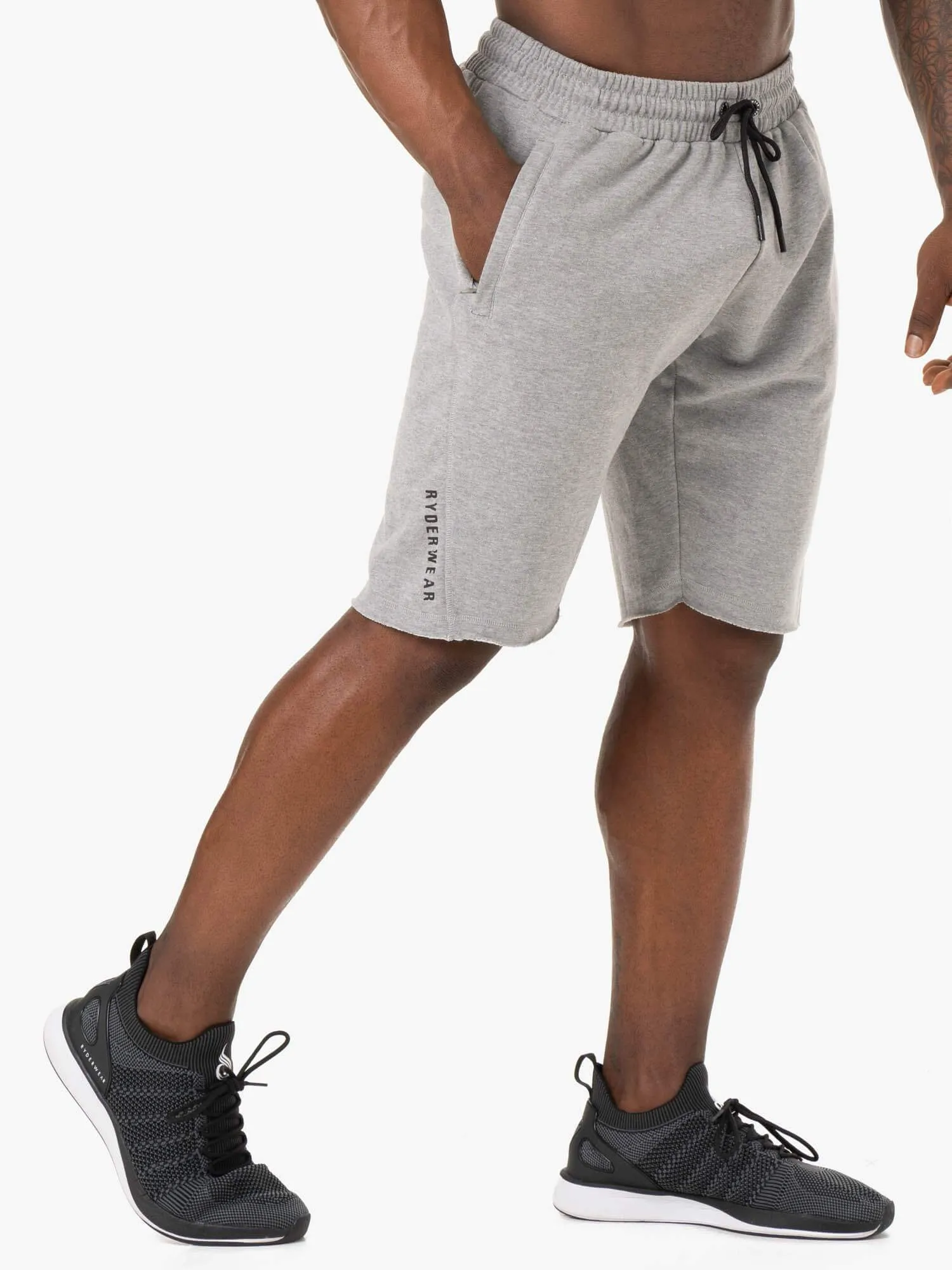 Iron Track Shorts - Grey Marl high performance
