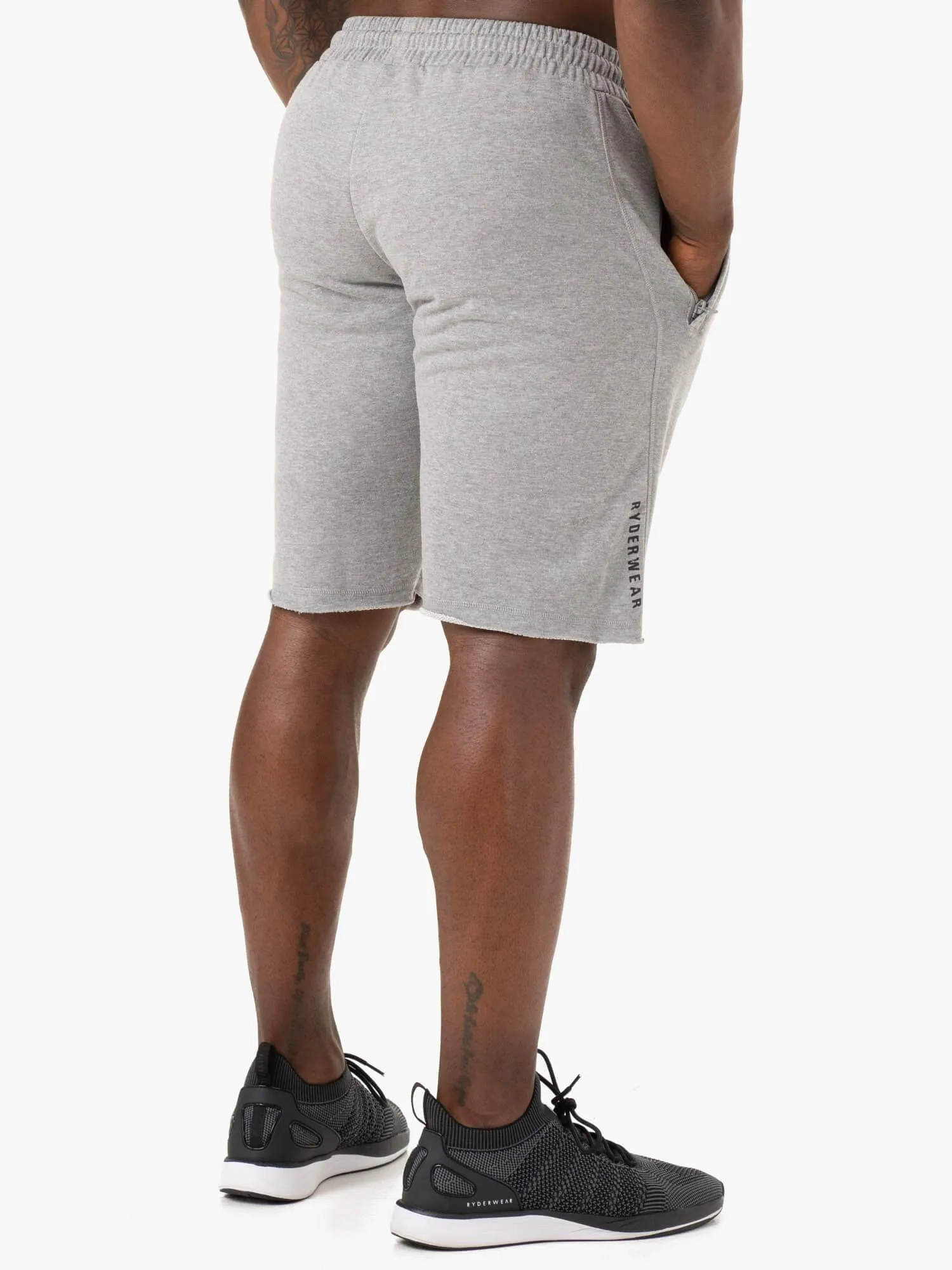 Iron Track Shorts - Grey Marl muscle protection