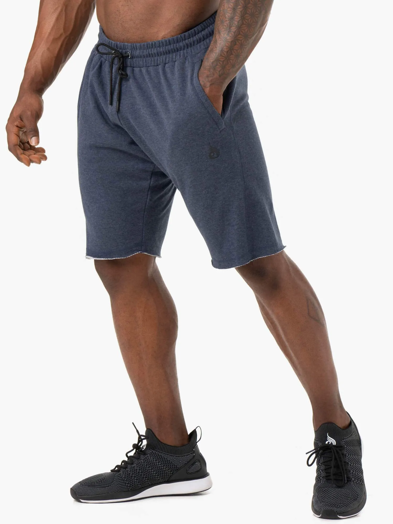 Iron Track Shorts - Navy Marl fitness fashion