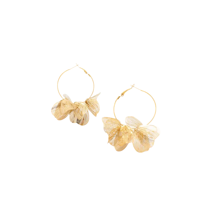 Island Bloom Hoops - Gold smart touch
