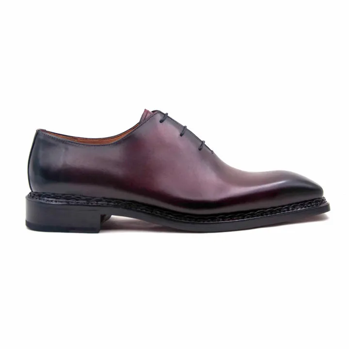 Jason Sr Wholecut Lace Up Shoes - Burgundy balanced tone