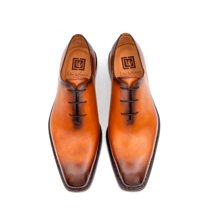 Jason Sr Wholecut Lace Up Shoes - Caramel boardroom style