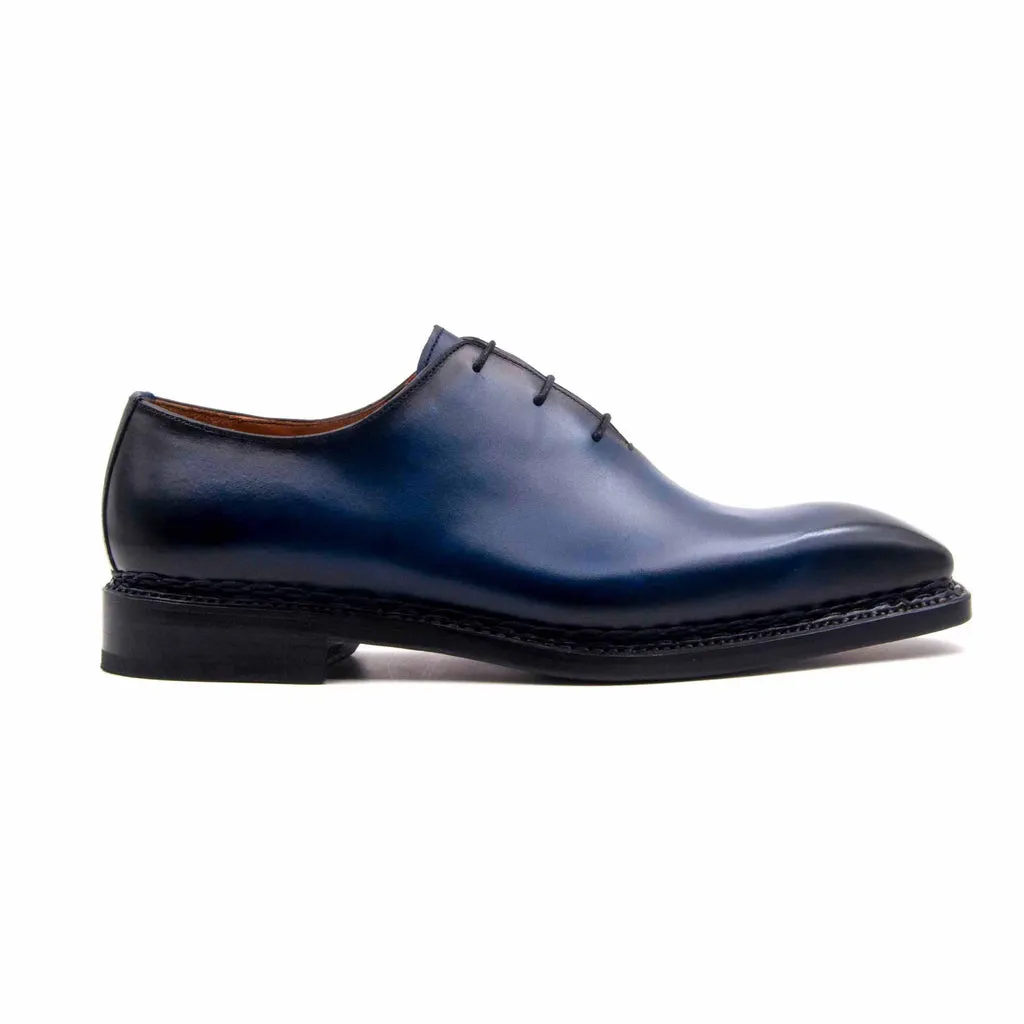 Jason Sr Wholecut Lace Up Shoes - Navy smart casual