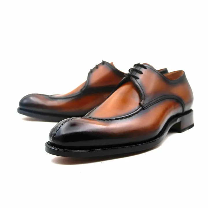 Jayden Lace Up Shoes - Caramel ceremony wear