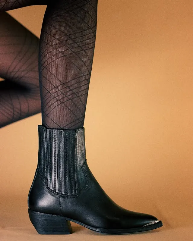 Jolene Western Boot in Black from Bhava swift fit