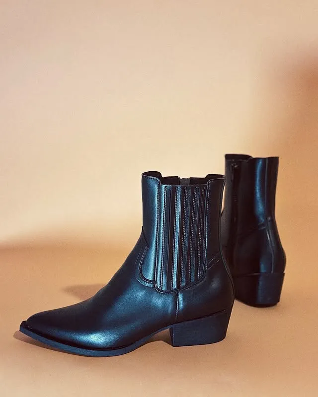 Jolene Western Boot in Black from Bhava ground grip