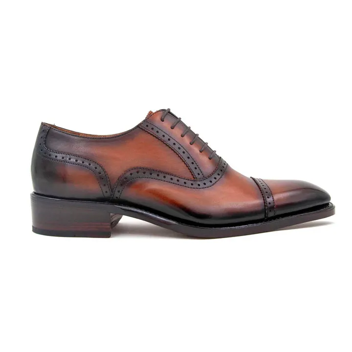 Jonathan High Heel Lace Up Shoes - Caramel clean blend
