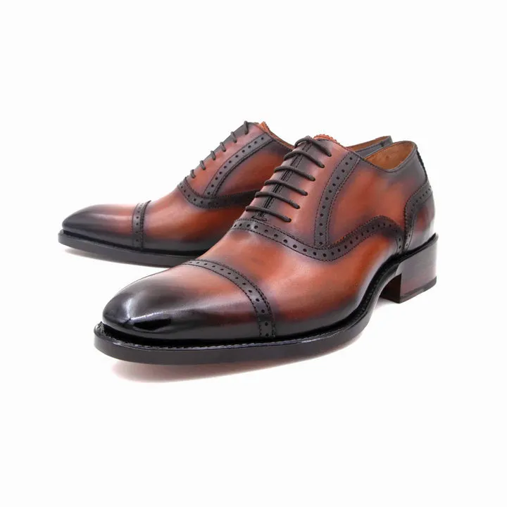 Jonathan High Heel Lace Up Shoes - Caramel lean look