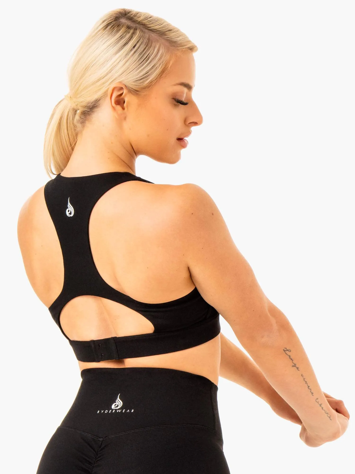 Knockout Racer Back Sports Bra - Black Movement Ease