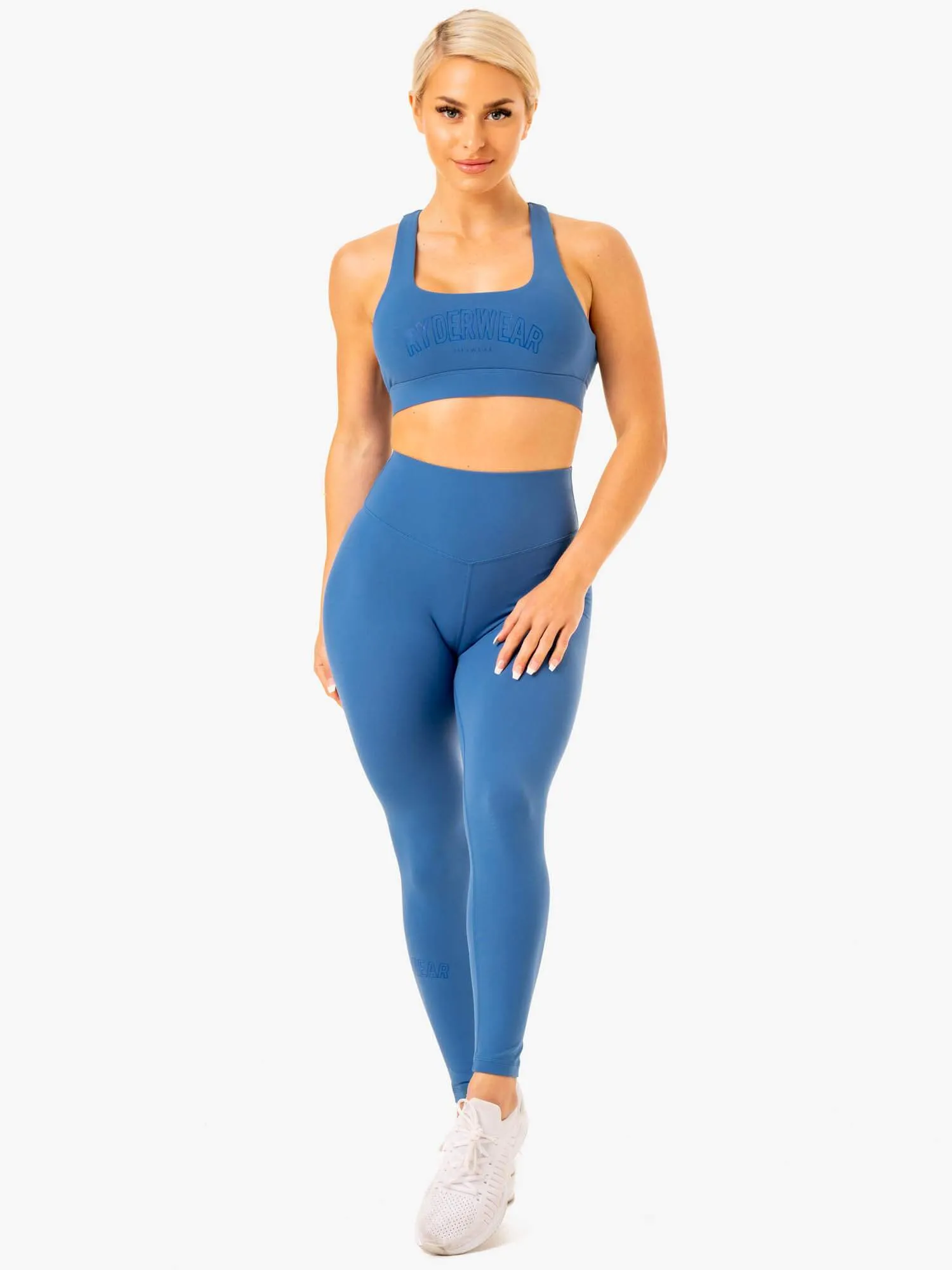 Knockout Racer Back Sports Bra - Blue Breath Wrap