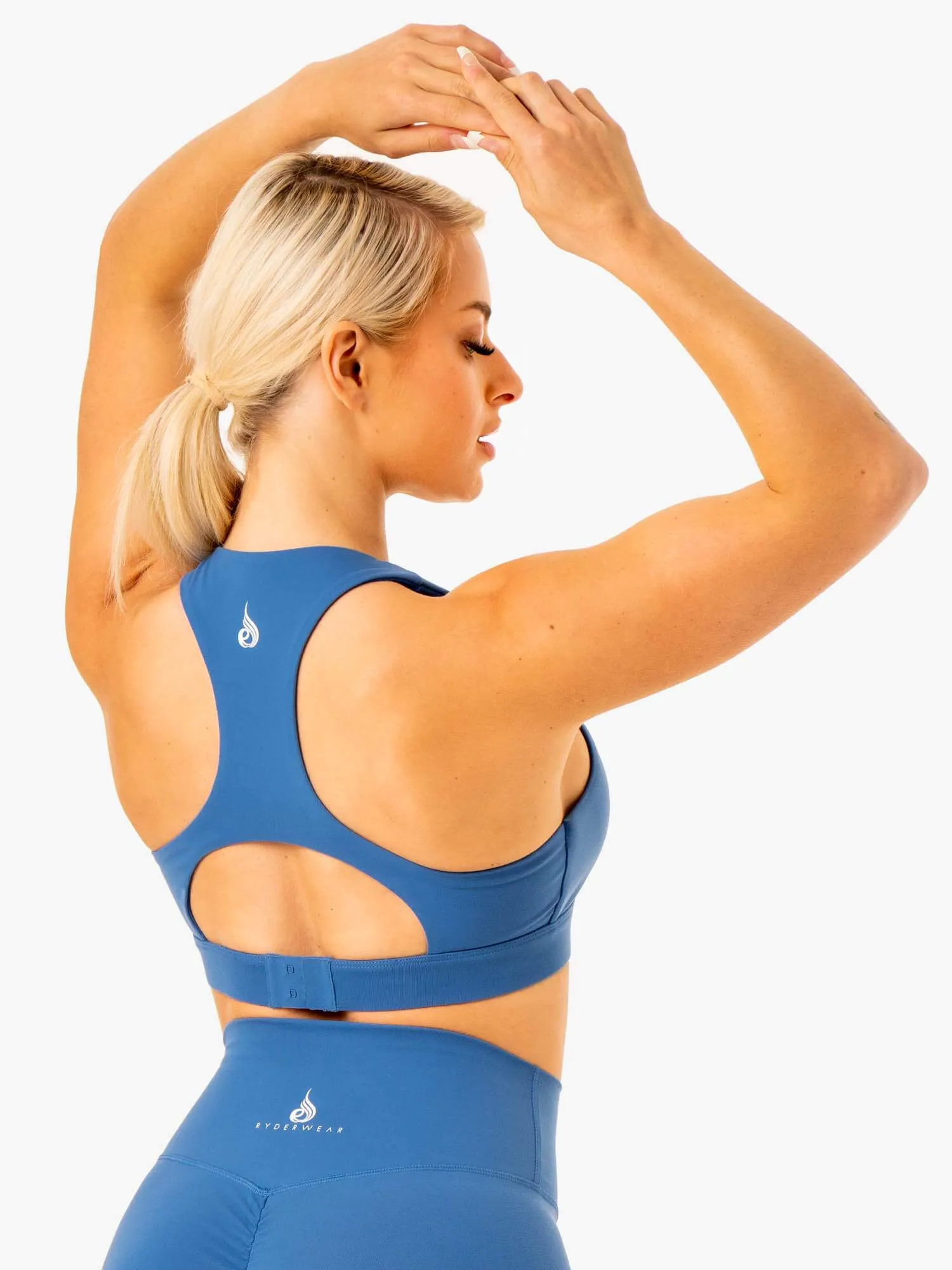 Knockout Racer Back Sports Bra - Blue Soft Support