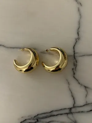 Large Gold Hoop Earrings nail match
