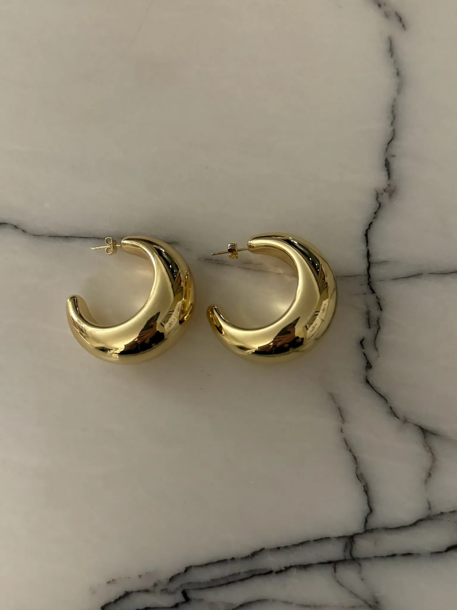 Large Gold Hoop Earrings winter charm