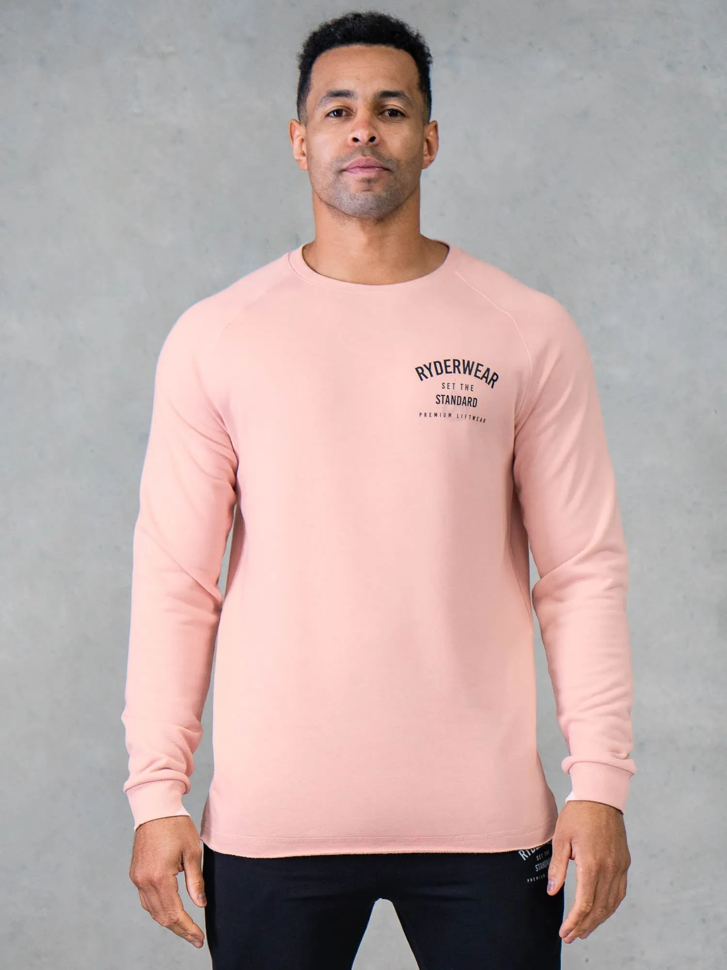 Legacy Crewneck - Faded Pink weekend outfit
