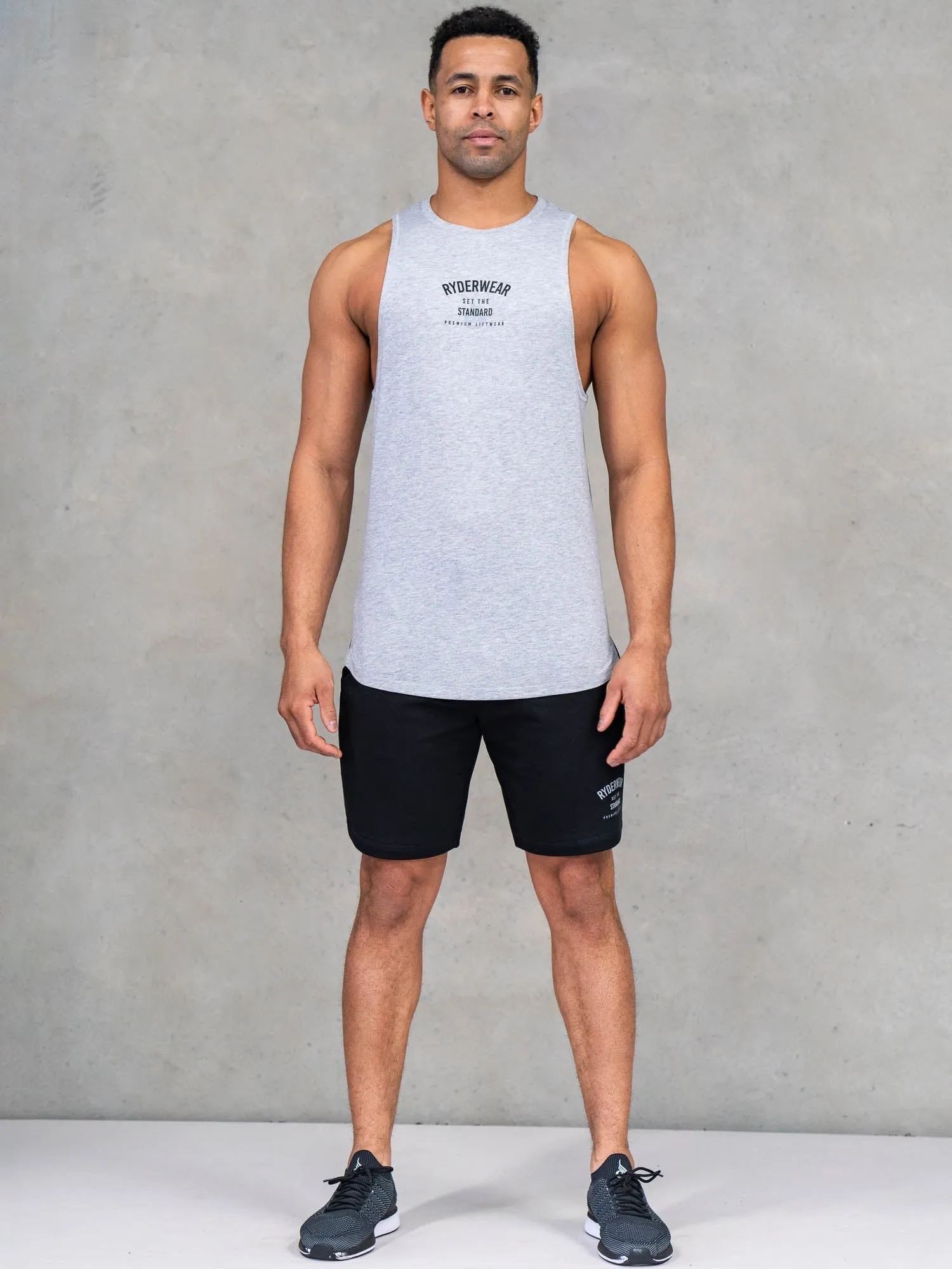 Legacy Drop Armhole Tank - Grey Marl light touch